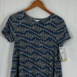 Lularoe Disney Dress Carly Size XXS Gray Minnie Mo